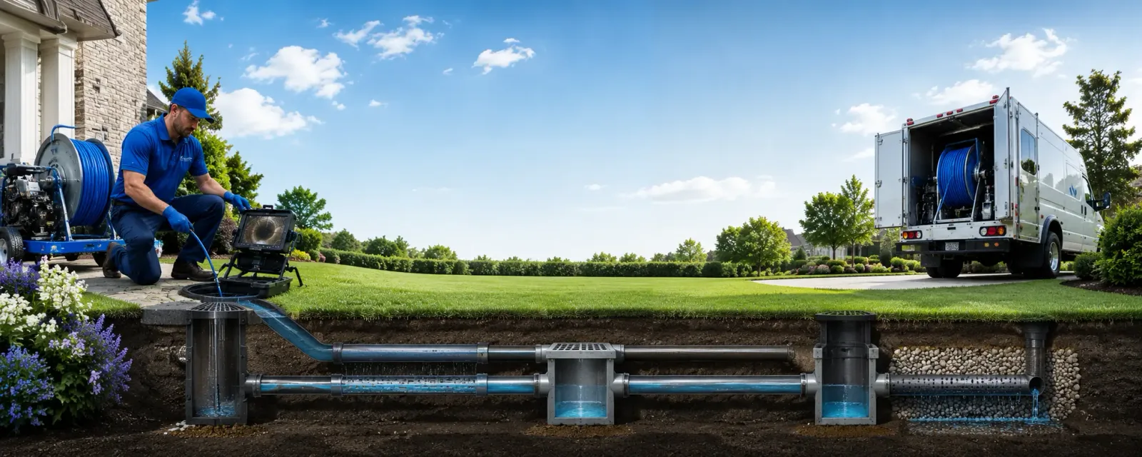 Outdoor drain cleaning information for Oakford, IN